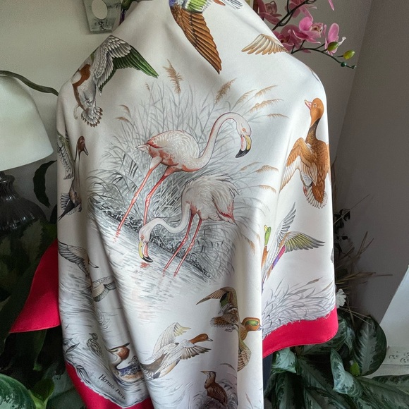 Hermès Halte En Camargue Silk Scarf. - Picture 1 of 15
